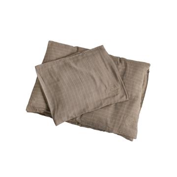 Markland Pure Musselin Baby Sengetøj 70x100, Khaki