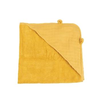 Markland Pure Musselin Badehåndklæde, Mustard gul