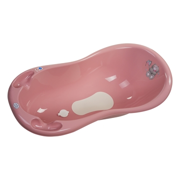 Maltex Badekar m. skridsikker måtte og prop, 100 cm, Bamse Rosa