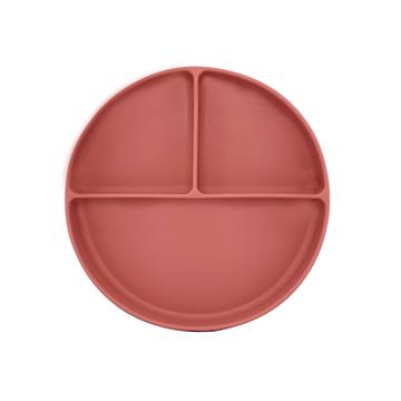 Markland Silikone Tallerken - delt i 3, Rose