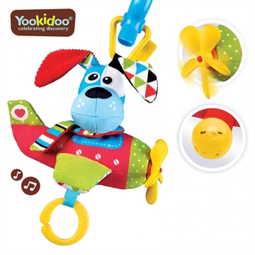 Yookidoo aktivitetslegetøj, spillende flyvemaskine - hund