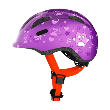 ABUS Smiley 2.0 purple star, børne cykelhjelm M