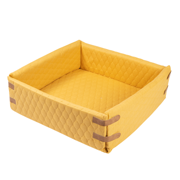 Markland Pure Musselin Boldbassin/kravle tæppe, 80x 80 cm., Mustard Gul