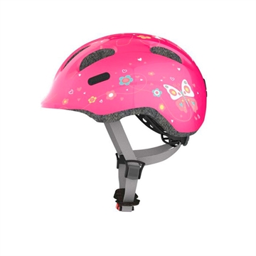 ABUS - Cykelhjelm, Smiley 2.0 - Pink butterfly, M