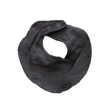 Markland Pure Musselin bandana Hagesmæk med trykknap, Dark Grey