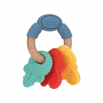 Nuby Biderangle af træ og silikone 