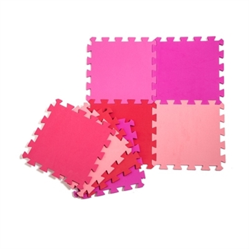 Puslespil til gulv, Pink (flerfarvet)