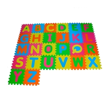 Puslespil til gulv med bogstaver, Multifarvet